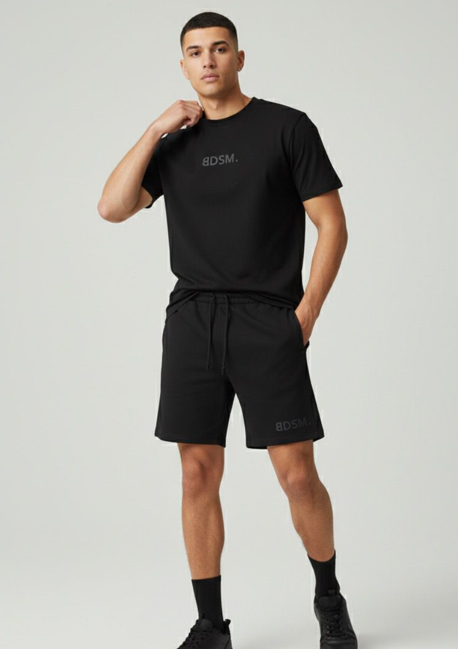 Core minimal black tee (white logo) - Image 3