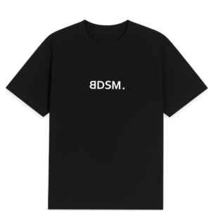 Core minimal black tee (white logo)