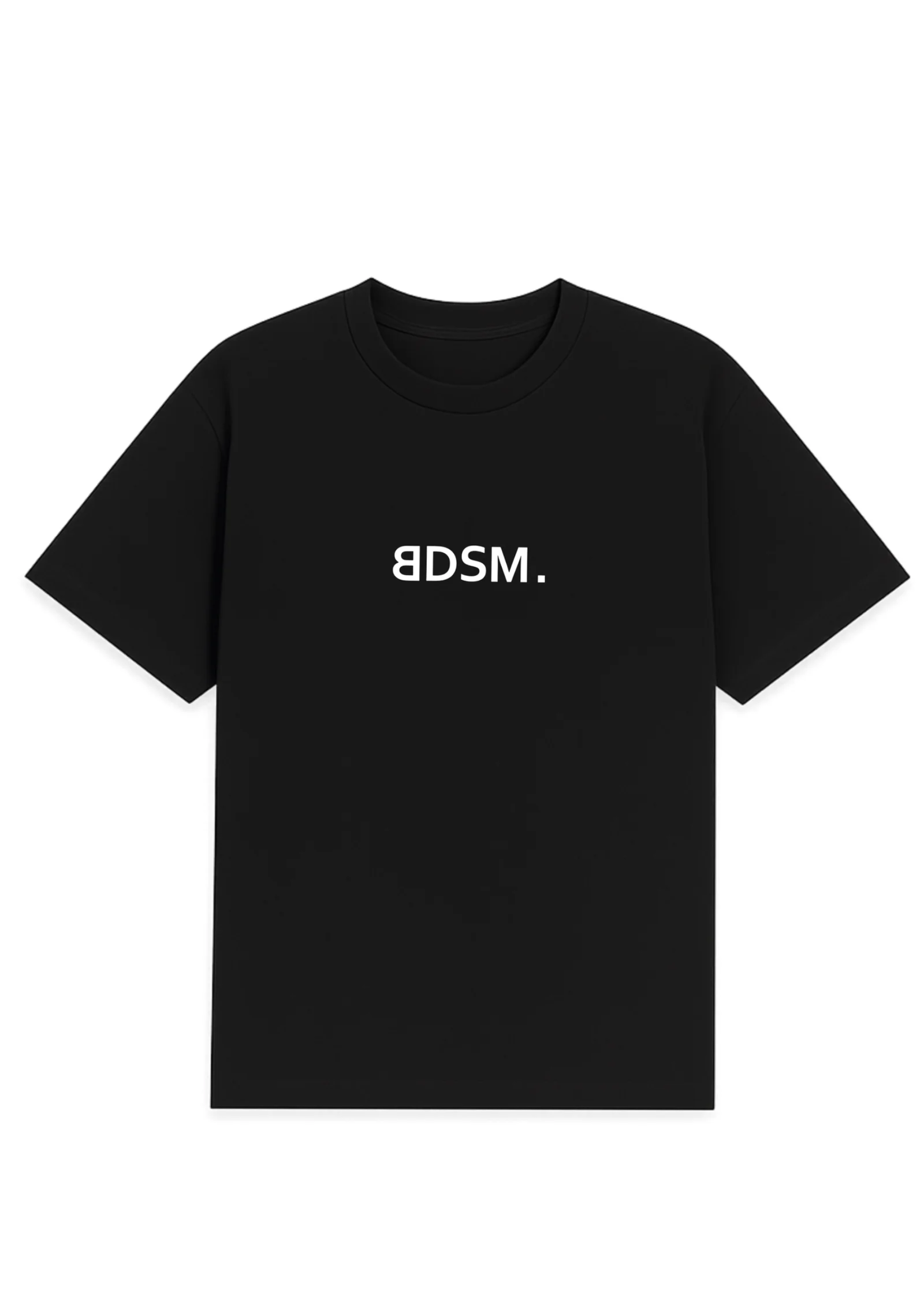 Core minimal black tee (white logo)